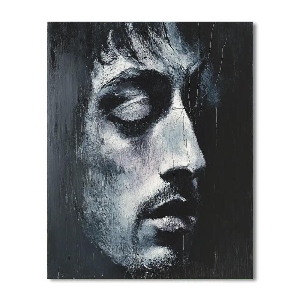 Francis Bacon Inspired Emotional Portrait Fragmented Paint by numbers kits