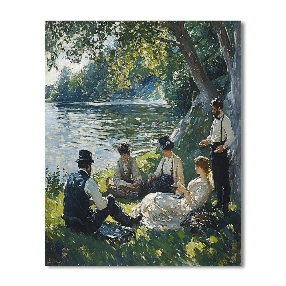 Édouard Manet Inspired Picnic On The Grass Paint by numbers art