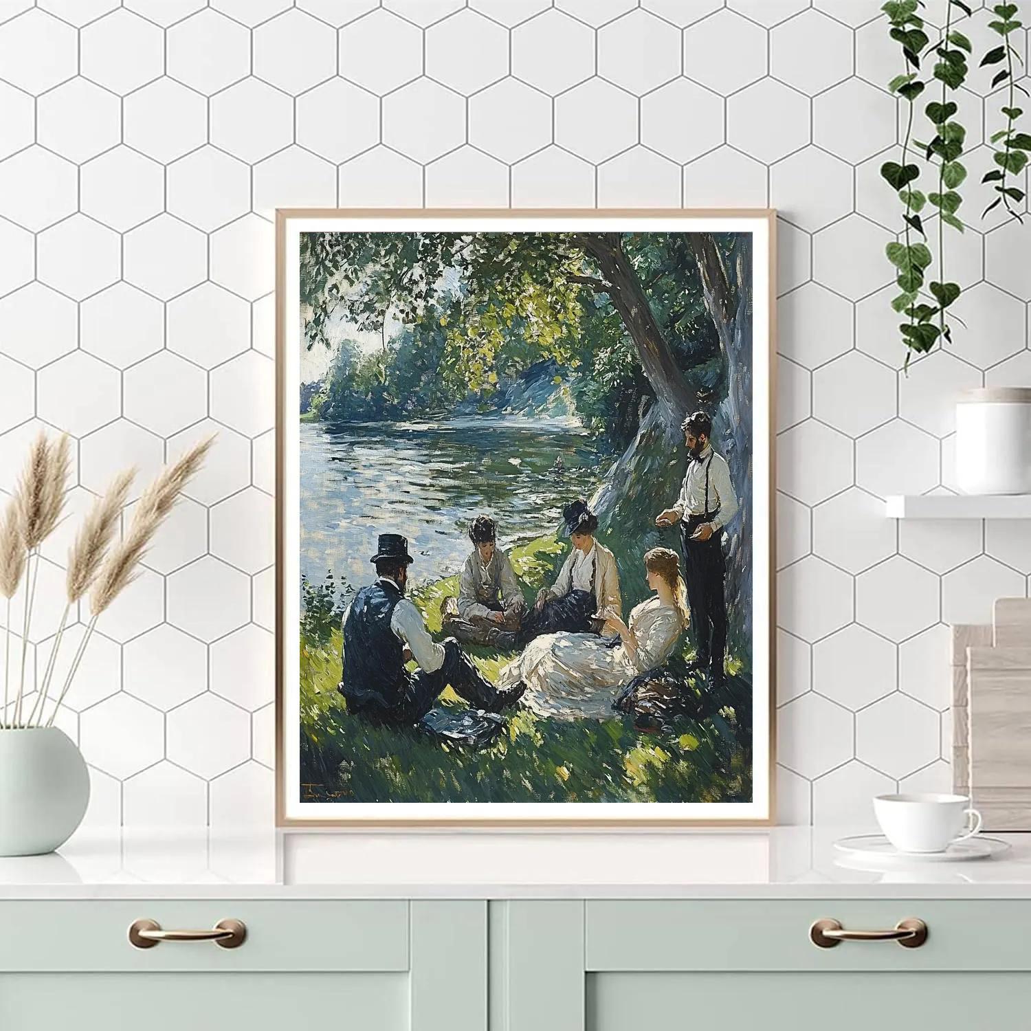 Édouard Manet Inspired Picnic On The Grass Paint by numbers art
