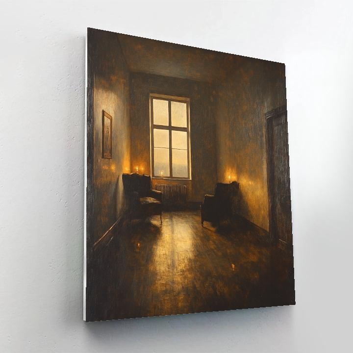 Rembrandt Inspired Candlelit Interior Portrait Painting by numbers kit