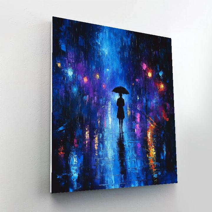 Edvard Munch Inspired Lonely Figure On Rainy Street Painting by numbers kit