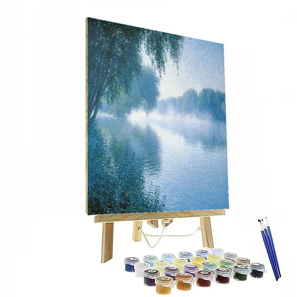Claude Monet Inspired Morning Mist On River Paint by numbers art