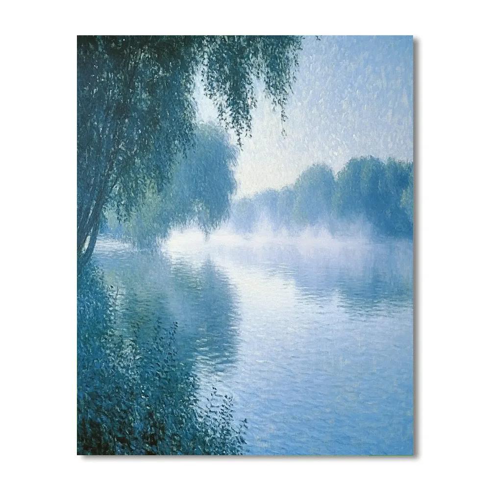 Claude Monet Inspired Morning Mist On River Paint by numbers art