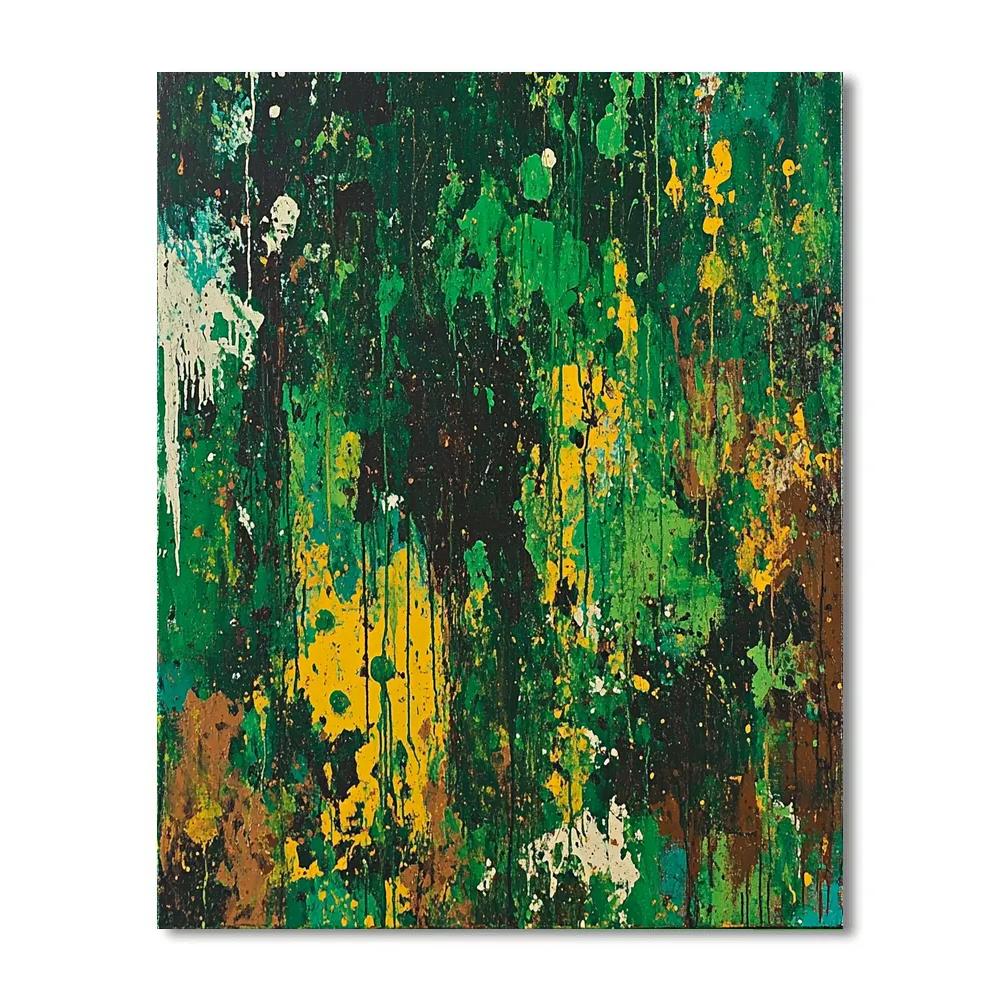 Jackson Pollock Inspired Chaotic Rainforest Abstract Painting by numbers kit