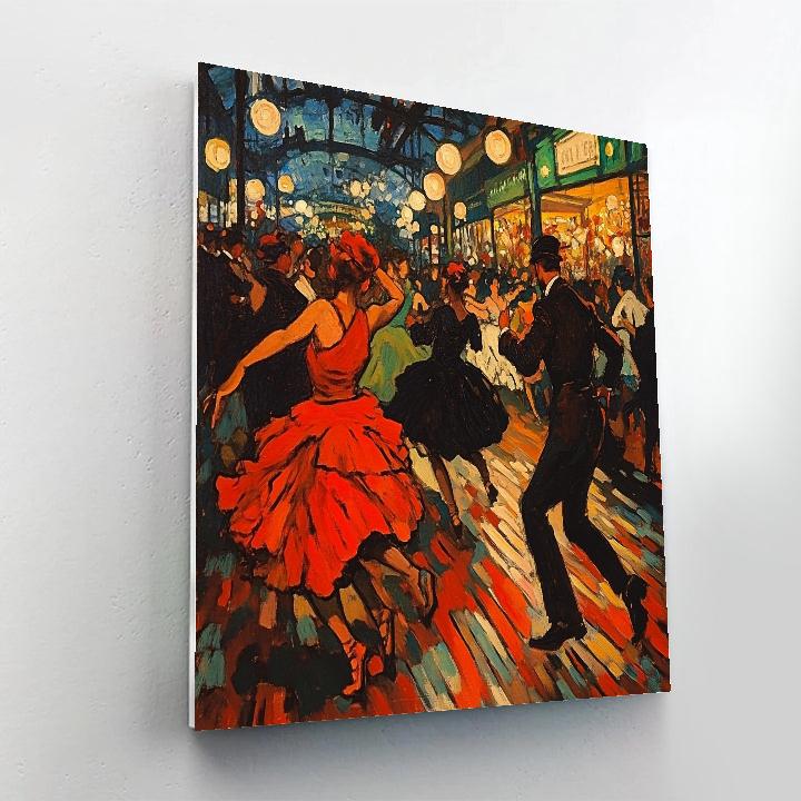 Henri Toulouse-Lautrec Inspired Nightclub Dancers Paint by numbers art
