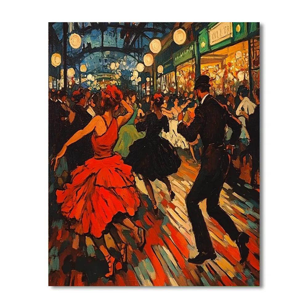 Henri Toulouse-Lautrec Inspired Nightclub Dancers Paint by numbers art