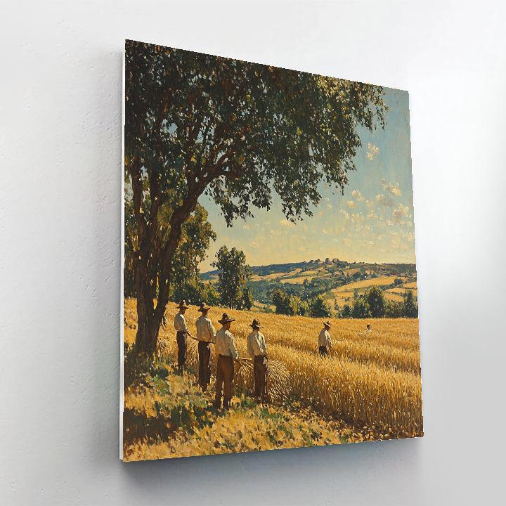Jean-François Millet Inspired Rural Harvest Scene painting number kit