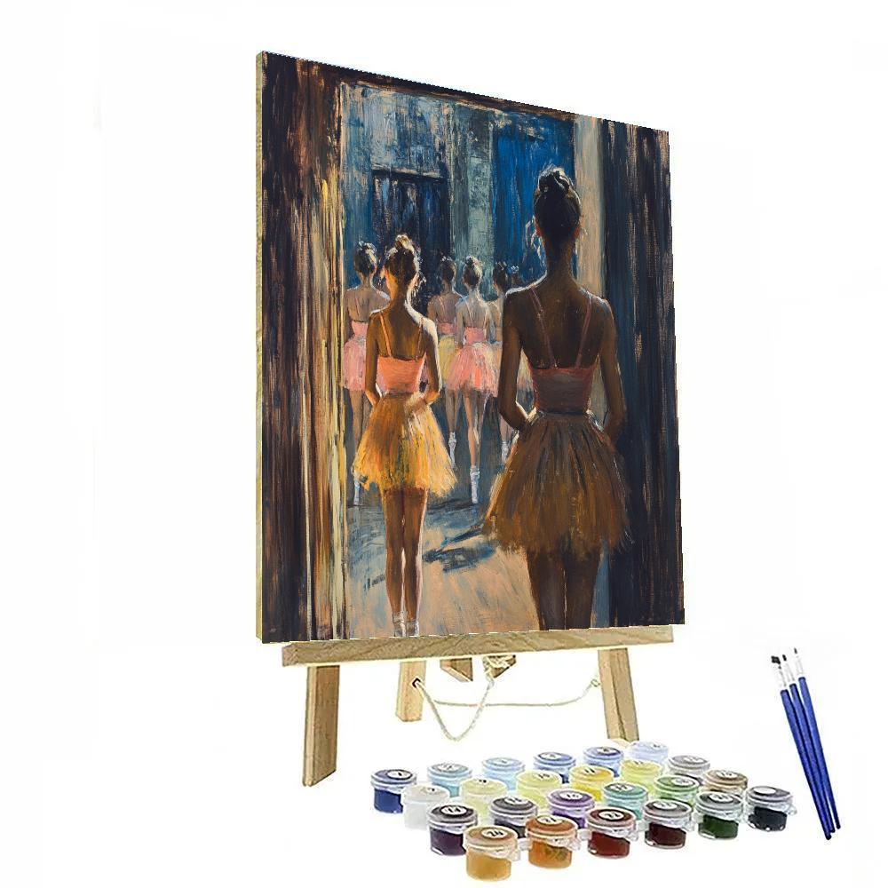 Edgar Degas Inspired Waiting Ballet Dancers DIY paint by numbers