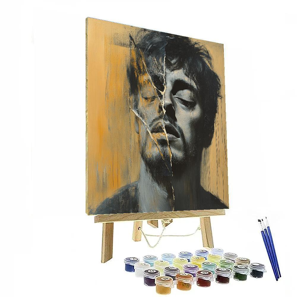 Francis Bacon Inspired Fragmented Self-Portrait Painting by numbers kit