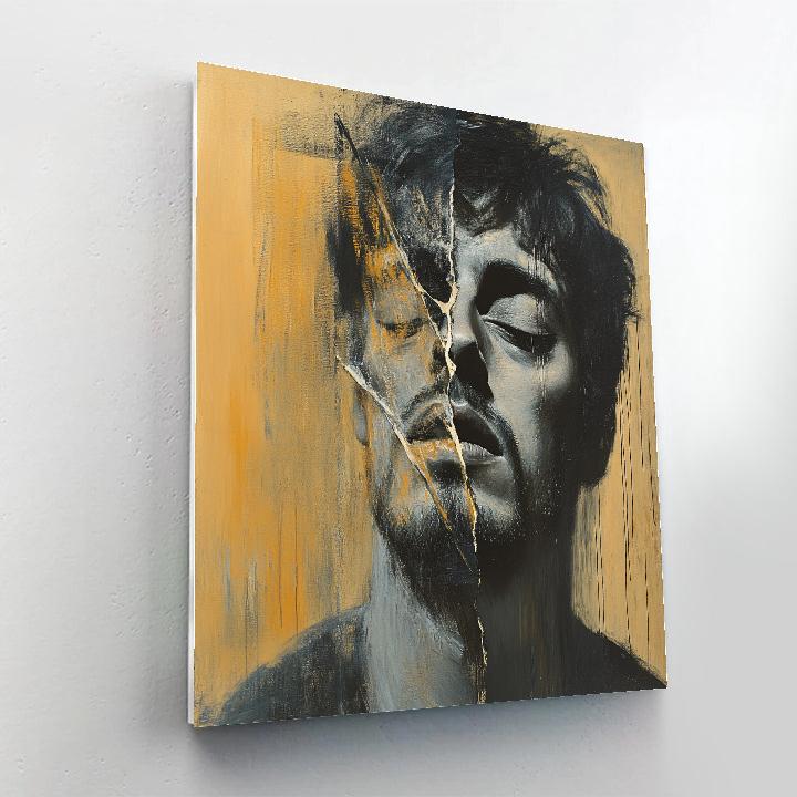Francis Bacon Inspired Fragmented Self-Portrait Painting by numbers kit