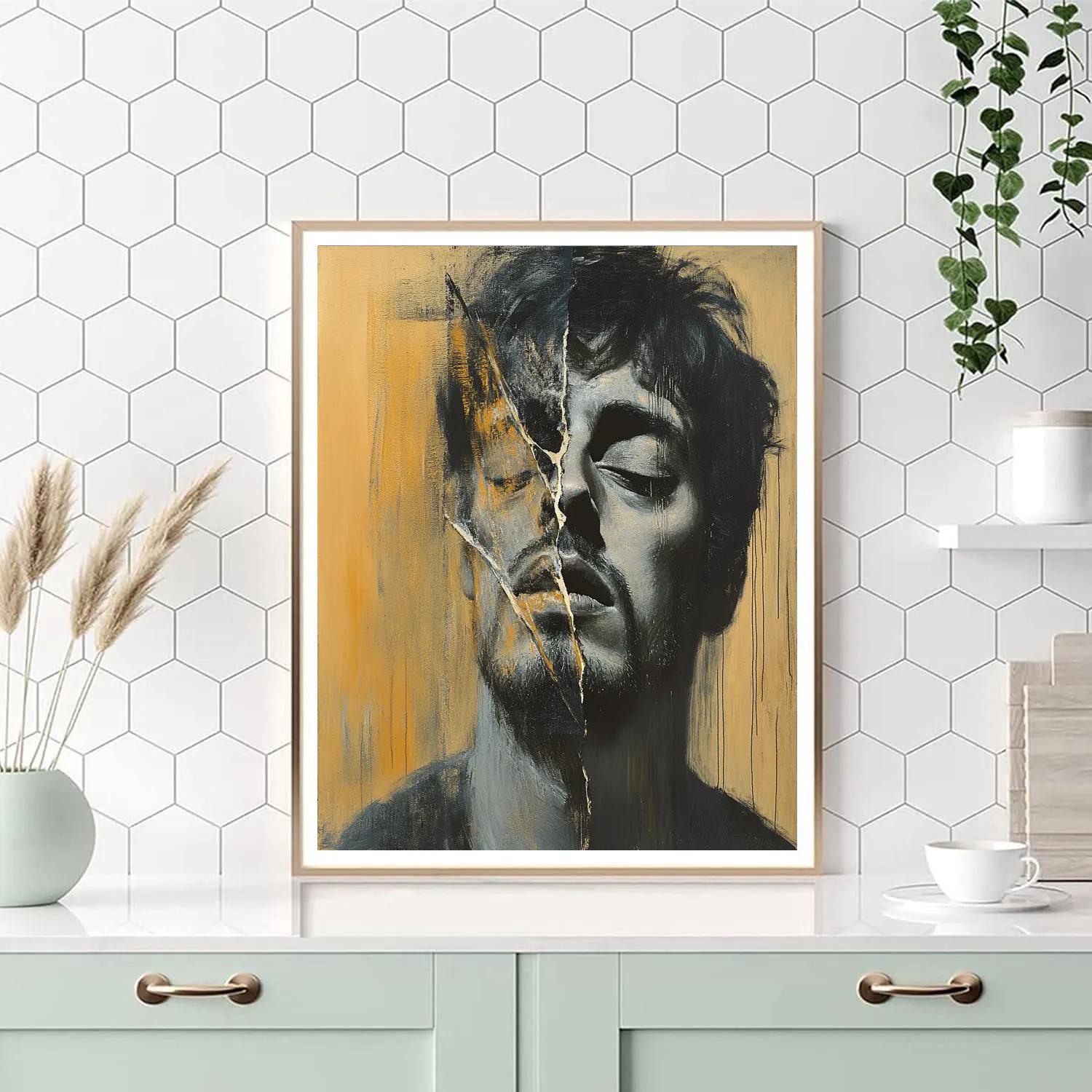 Francis Bacon Inspired Fragmented Self-Portrait Painting by numbers kit