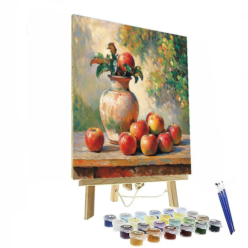 Paul Cézanne Inspired Still Life With Apples And Vase DIY paint by numbers