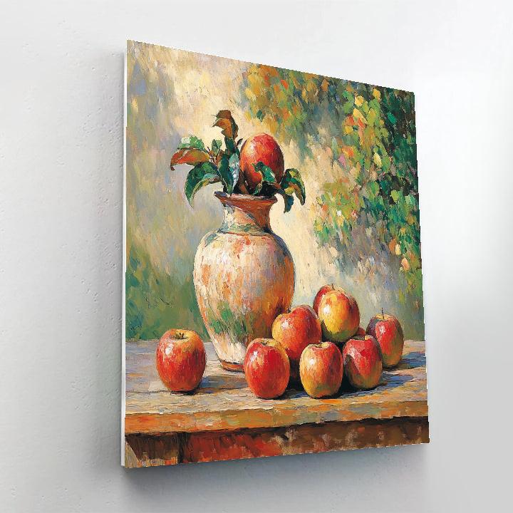 Paul Cézanne Inspired Still Life With Apples And Vase DIY paint by numbers
