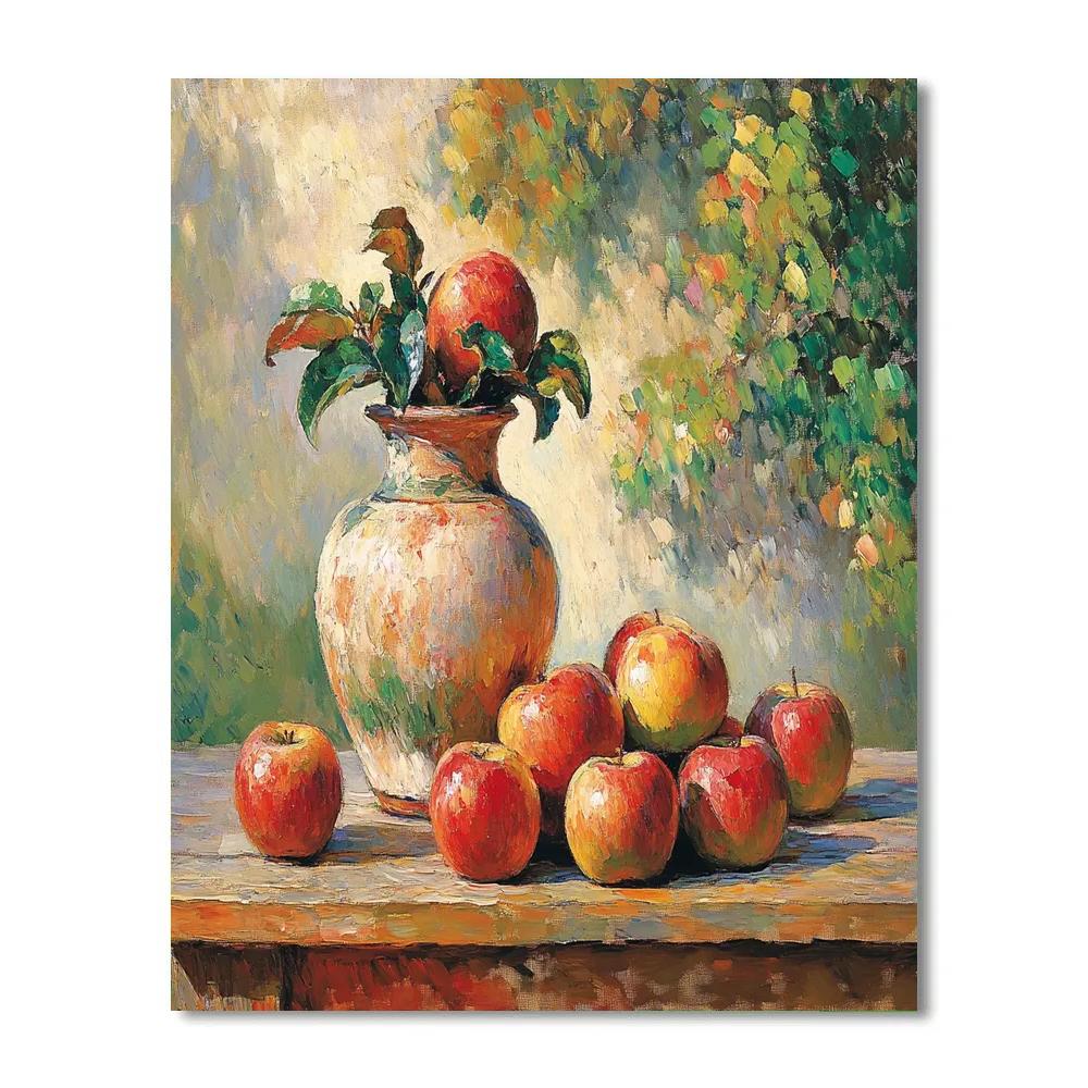 Paul Cézanne Inspired Still Life With Apples And Vase DIY paint by numbers