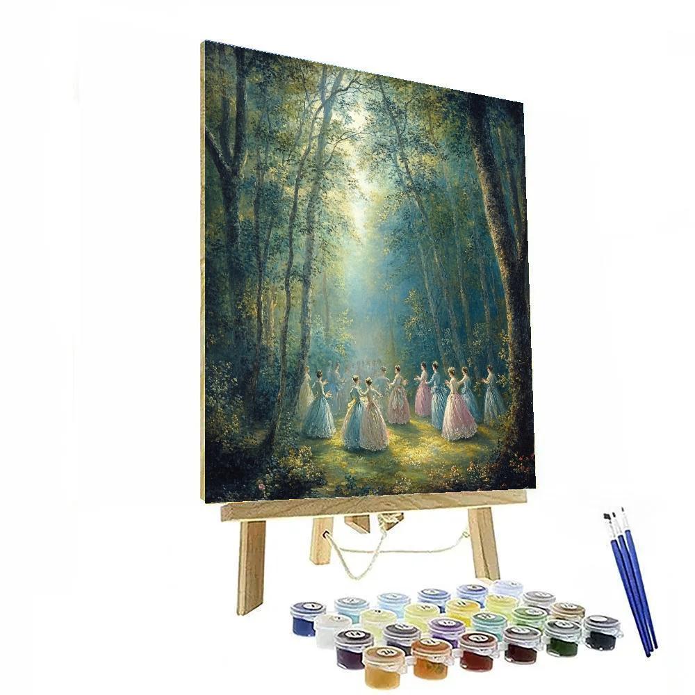 Antoine Watteau Inspired Romantic Woodland Gathering Painting by numbers kit
