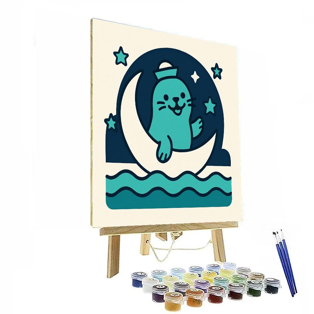 Starry Sailor Seal Numbered painting kits