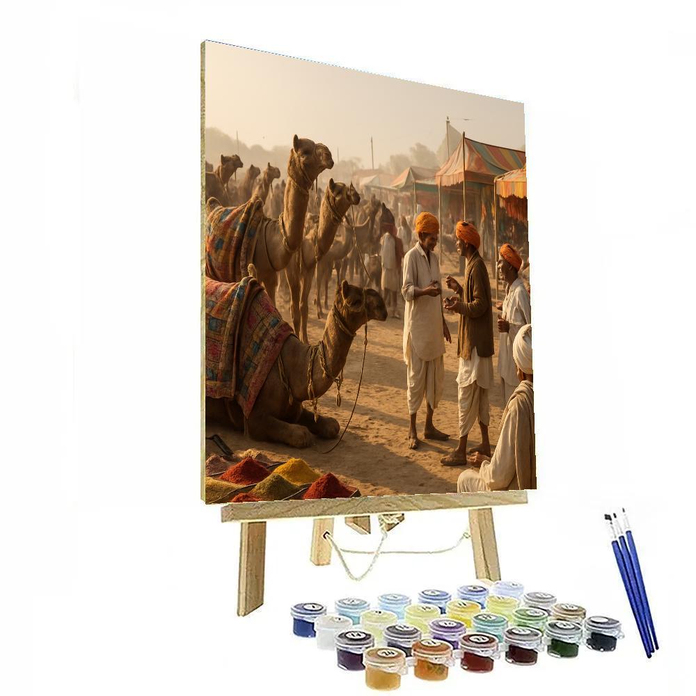 Pushkar Camel Fair Market Painting by numbers kit
