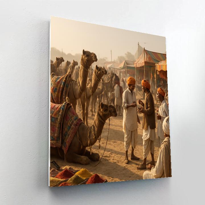 Pushkar Camel Fair Market Painting by numbers kit