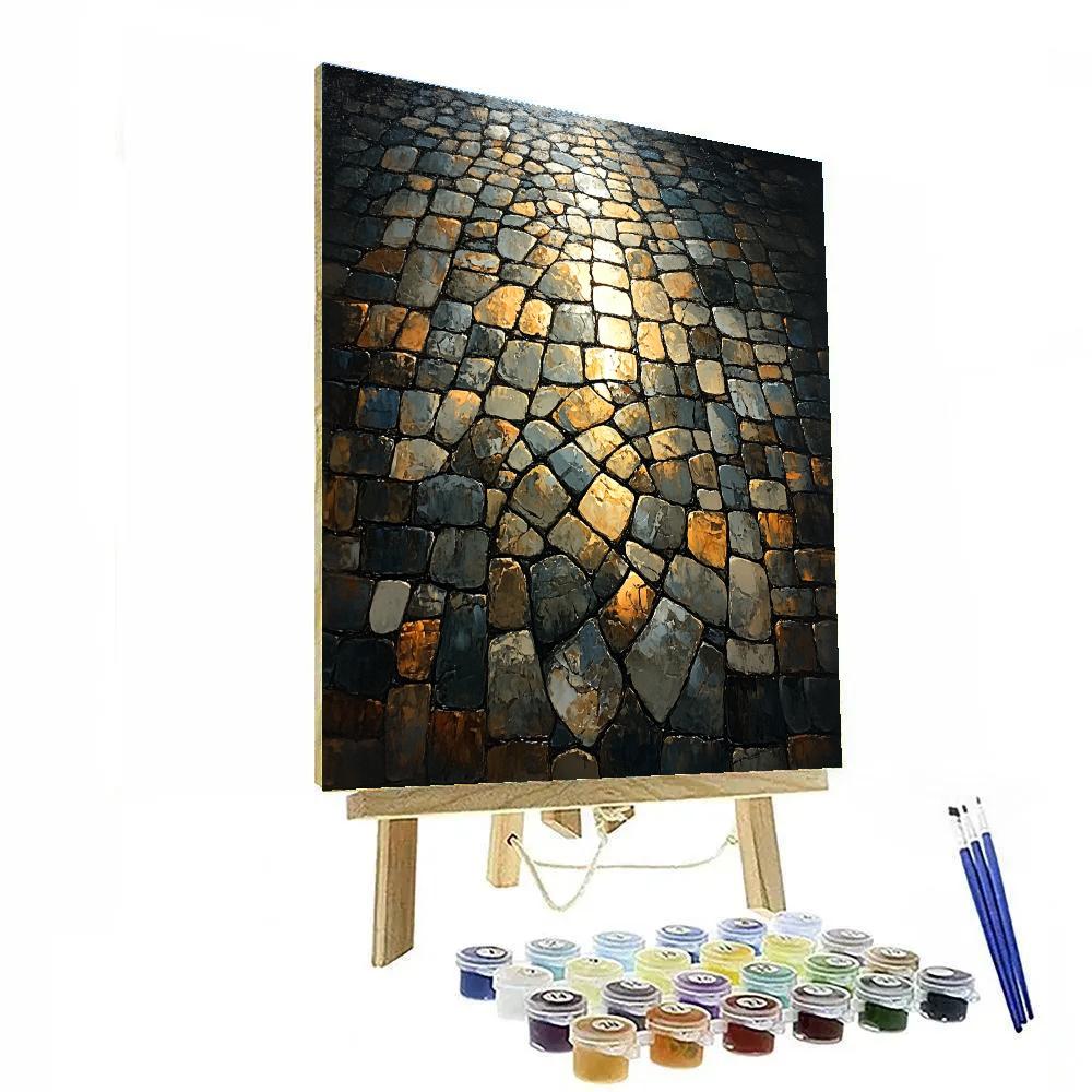 Caravaggio Inspired River Stone Drama Number painting