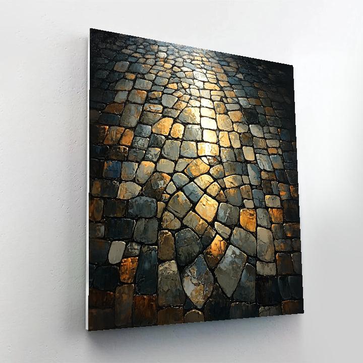 Caravaggio Inspired River Stone Drama Number painting