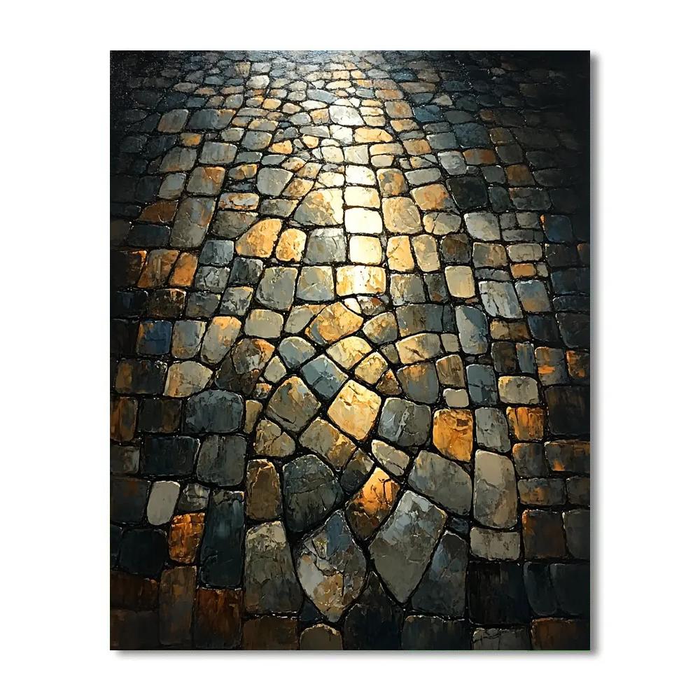 Caravaggio Inspired River Stone Drama Number painting