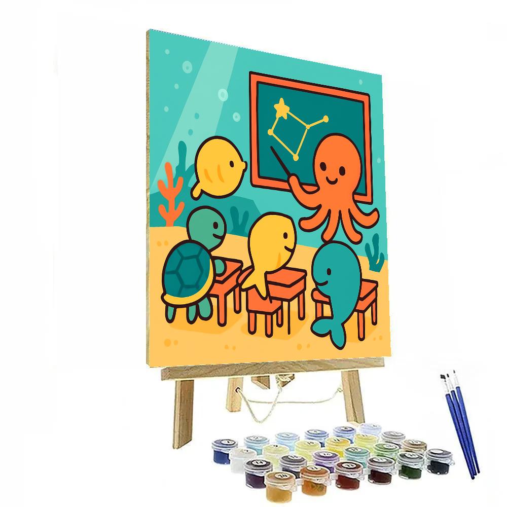Cosmic Coral Classroom Paint by numbers art