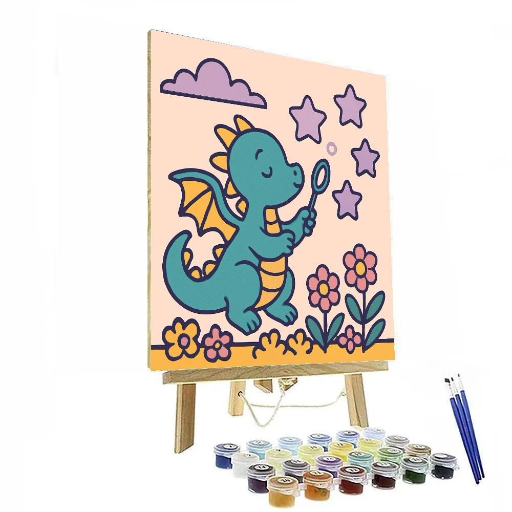 Galaxy Garden Dragon Number painting