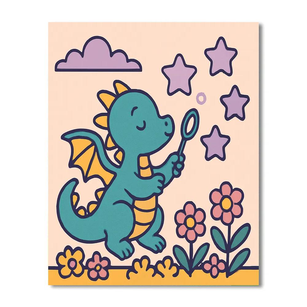 Galaxy Garden Dragon Number painting