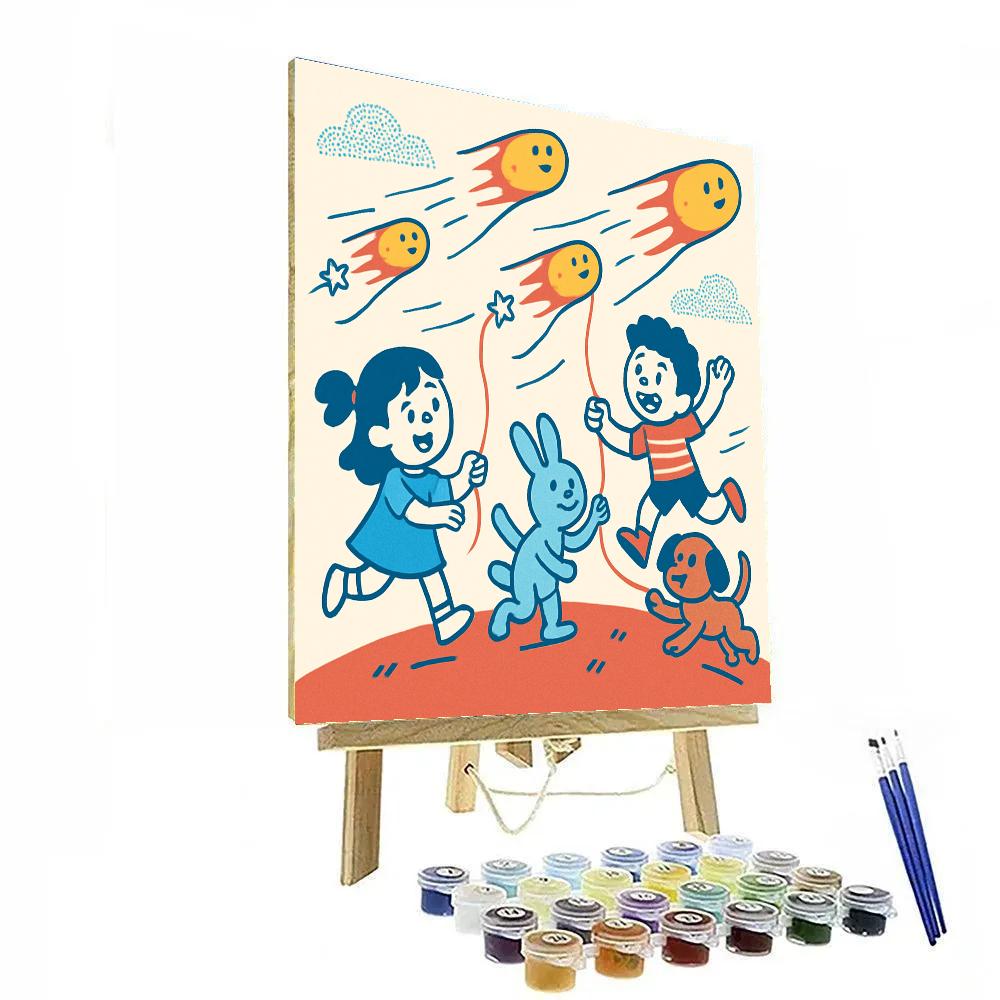 Comet Kite Race paint by color