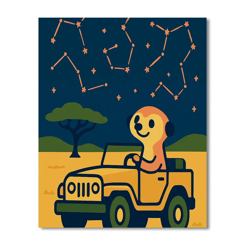 Starlight Safari paint by color