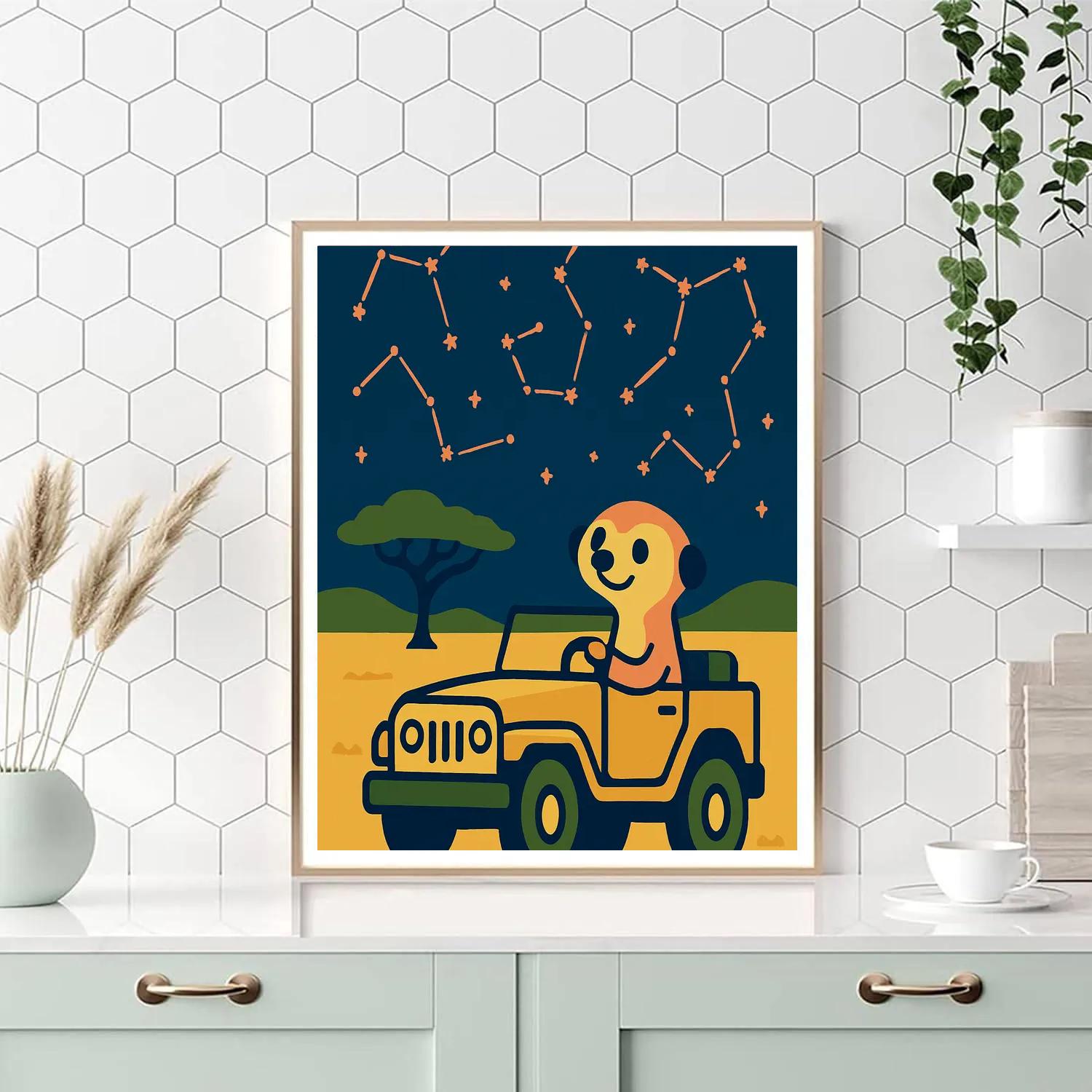 Starlight Safari paint by color