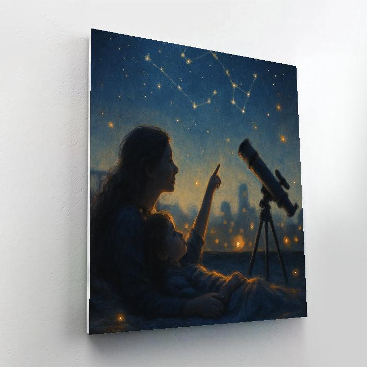 Stargazing Mother And Child Paint by numbers art