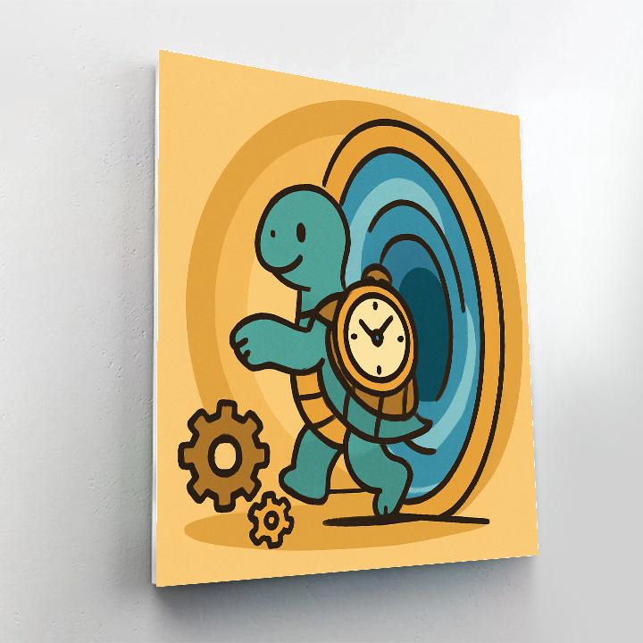 Time-Traveling Turtle paint by number