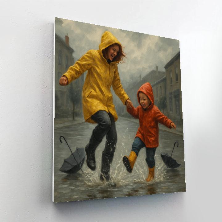 Raincoat Dance Together Painting by numbers kit