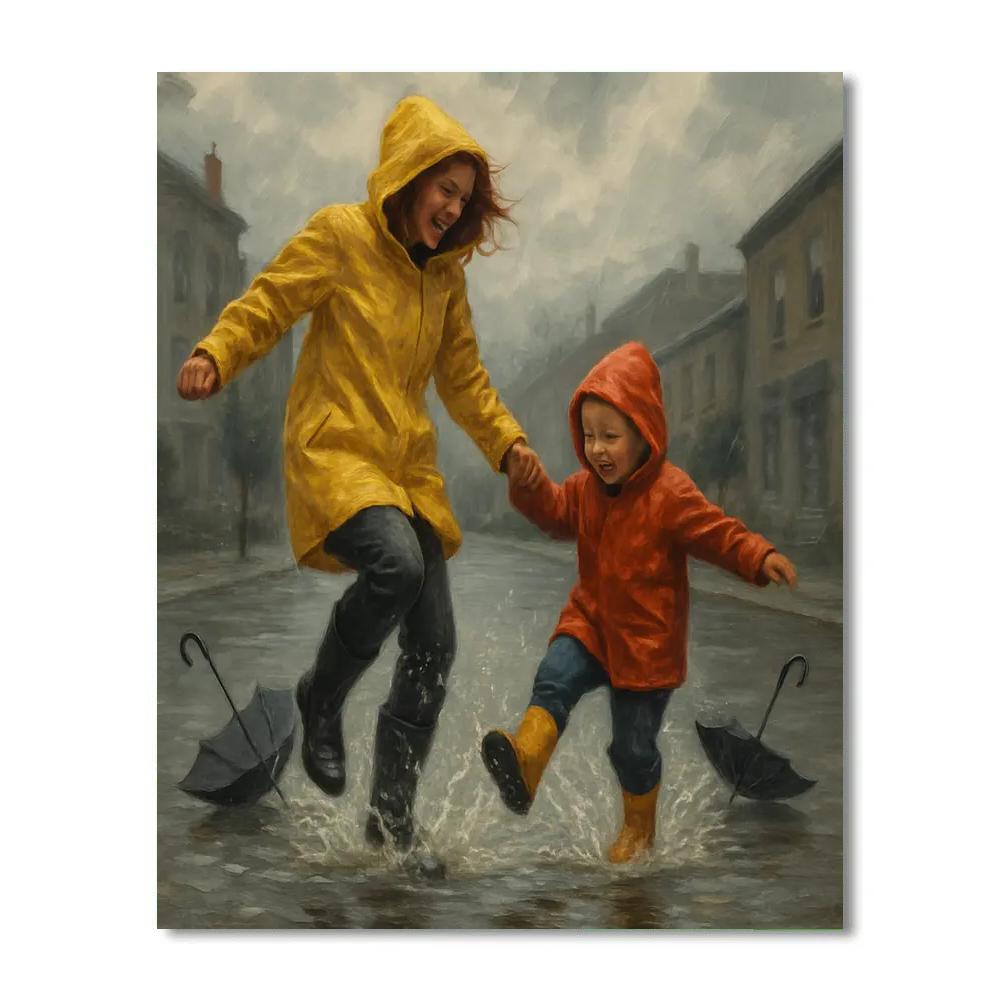 Raincoat Dance Together Painting by numbers kit