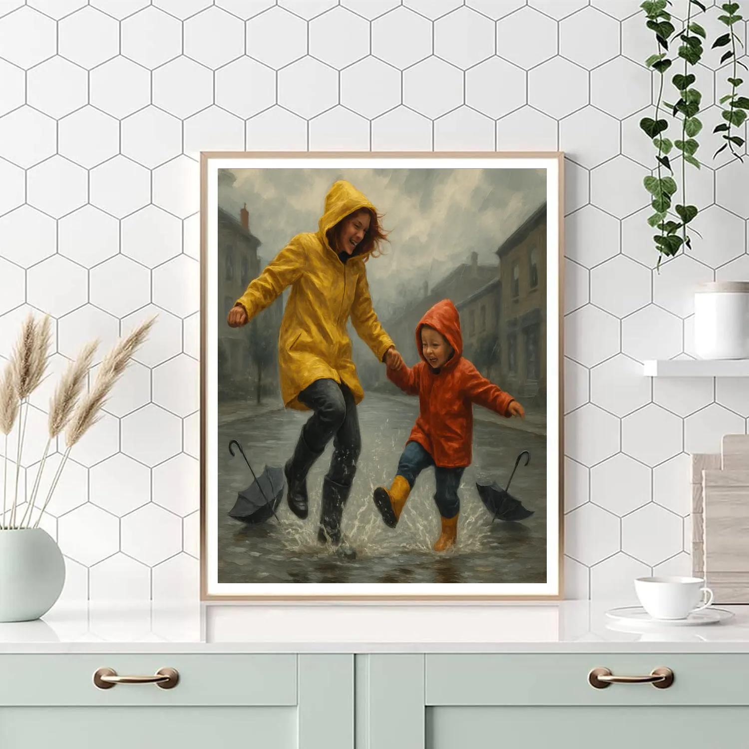 Raincoat Dance Together Painting by numbers kit