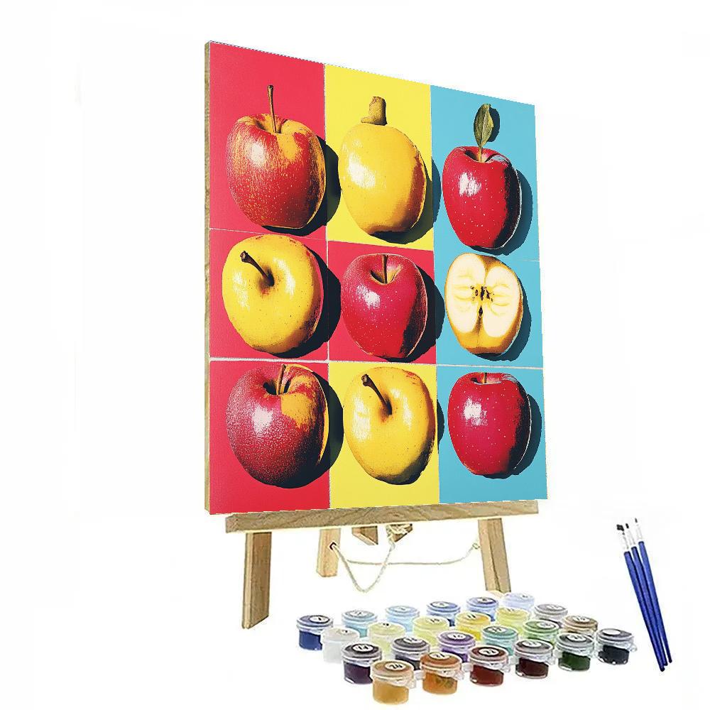 Warhol Inspired Pop Fruit Still Life paint by color