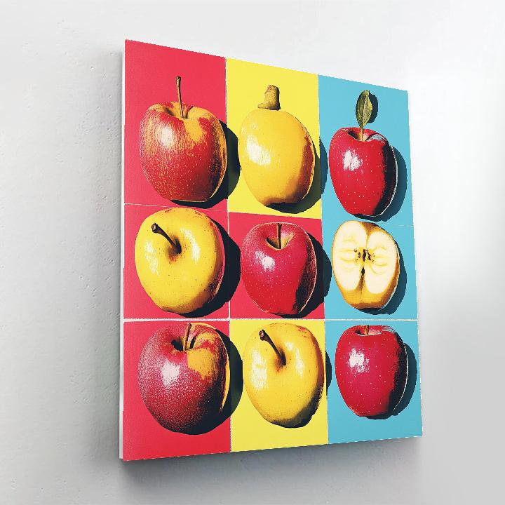 Warhol Inspired Pop Fruit Still Life paint by color