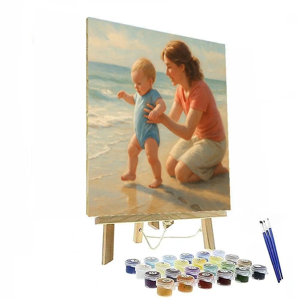 First Steps On The Beach paint by numbers