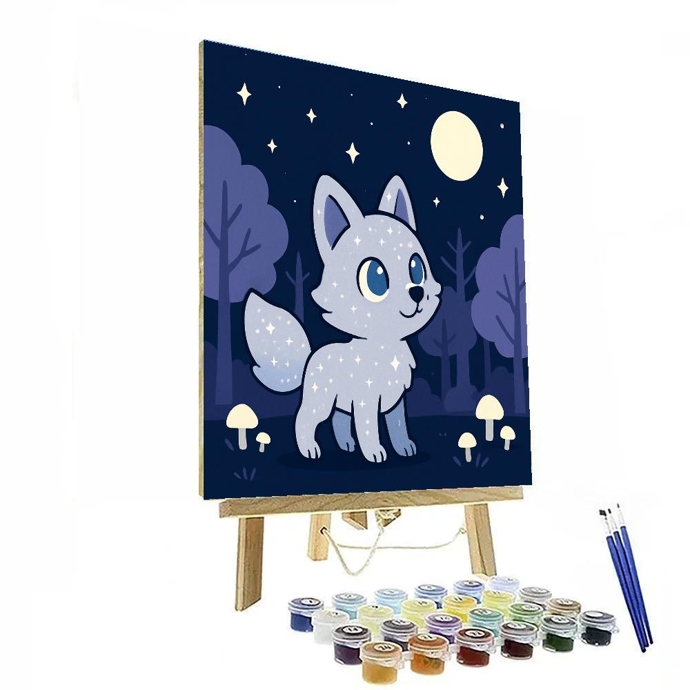 Starlight Fox Exploring The Moonlit Forest DIY paint by numbers