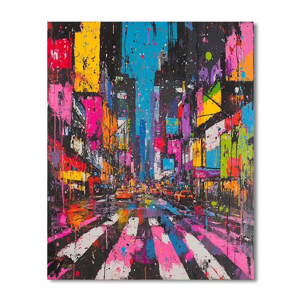 Pollock Inspired Urban Energy painting number kit