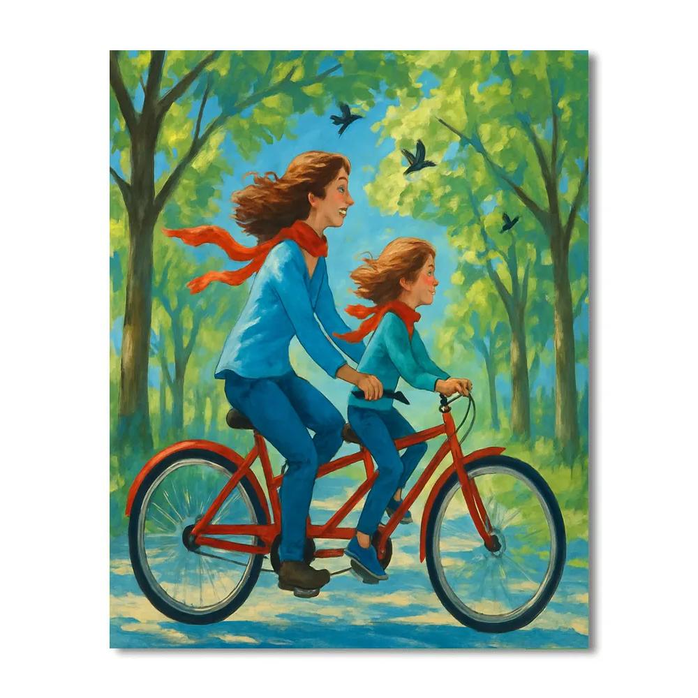 Bicycle Tandem Adventure Paint by numbers kits