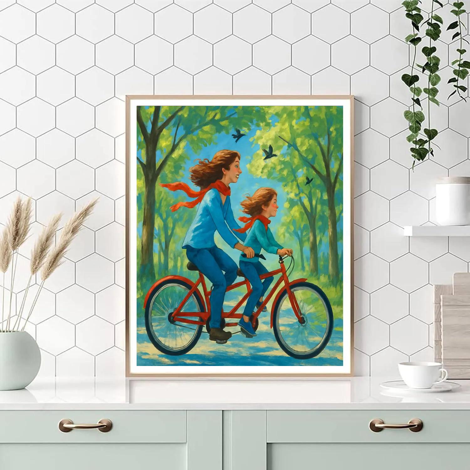 Bicycle Tandem Adventure Paint by numbers kits