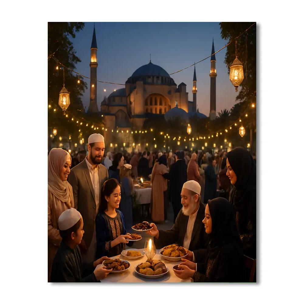 Eid Al-Fitr Celebration In Istanbul Number painting