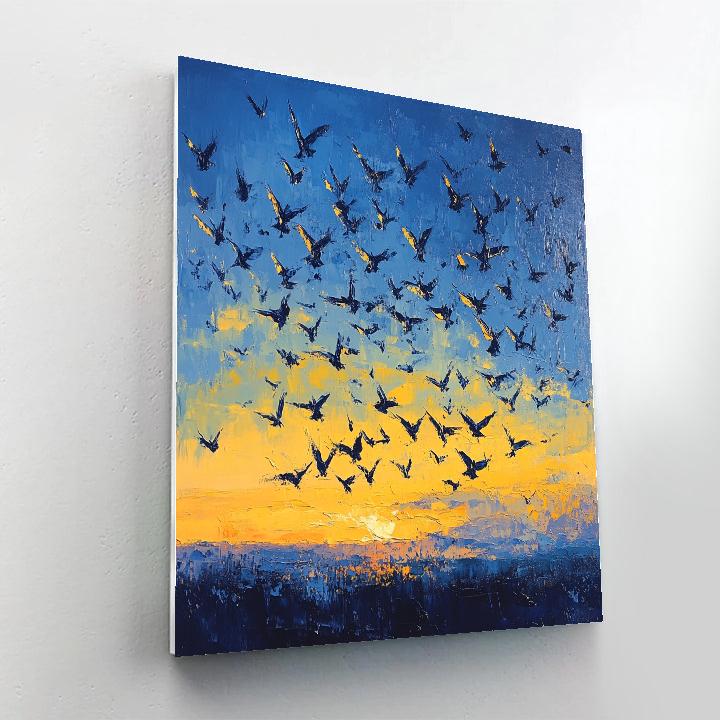 Edgar Degas Inspired Migratory Sky paint by number