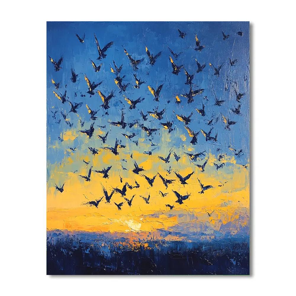 Edgar Degas Inspired Migratory Sky paint by number