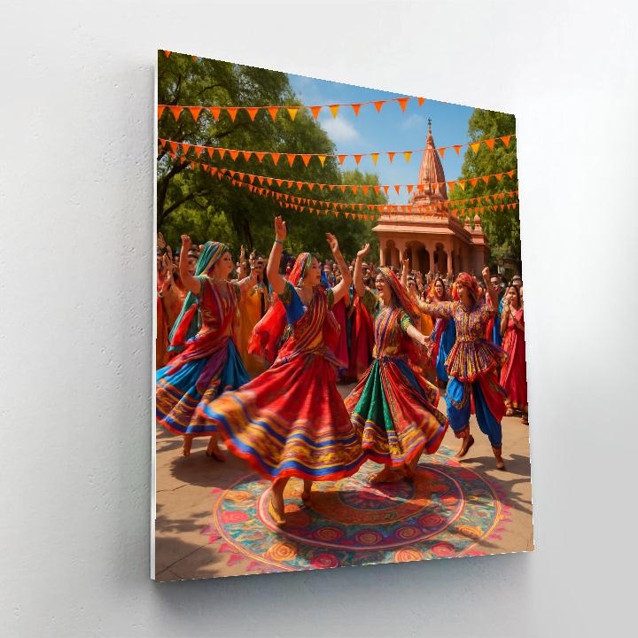 Navratri Dance Festival Painting by numbers kit