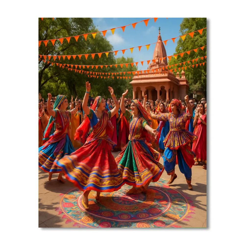 Navratri Dance Festival Painting by numbers kit