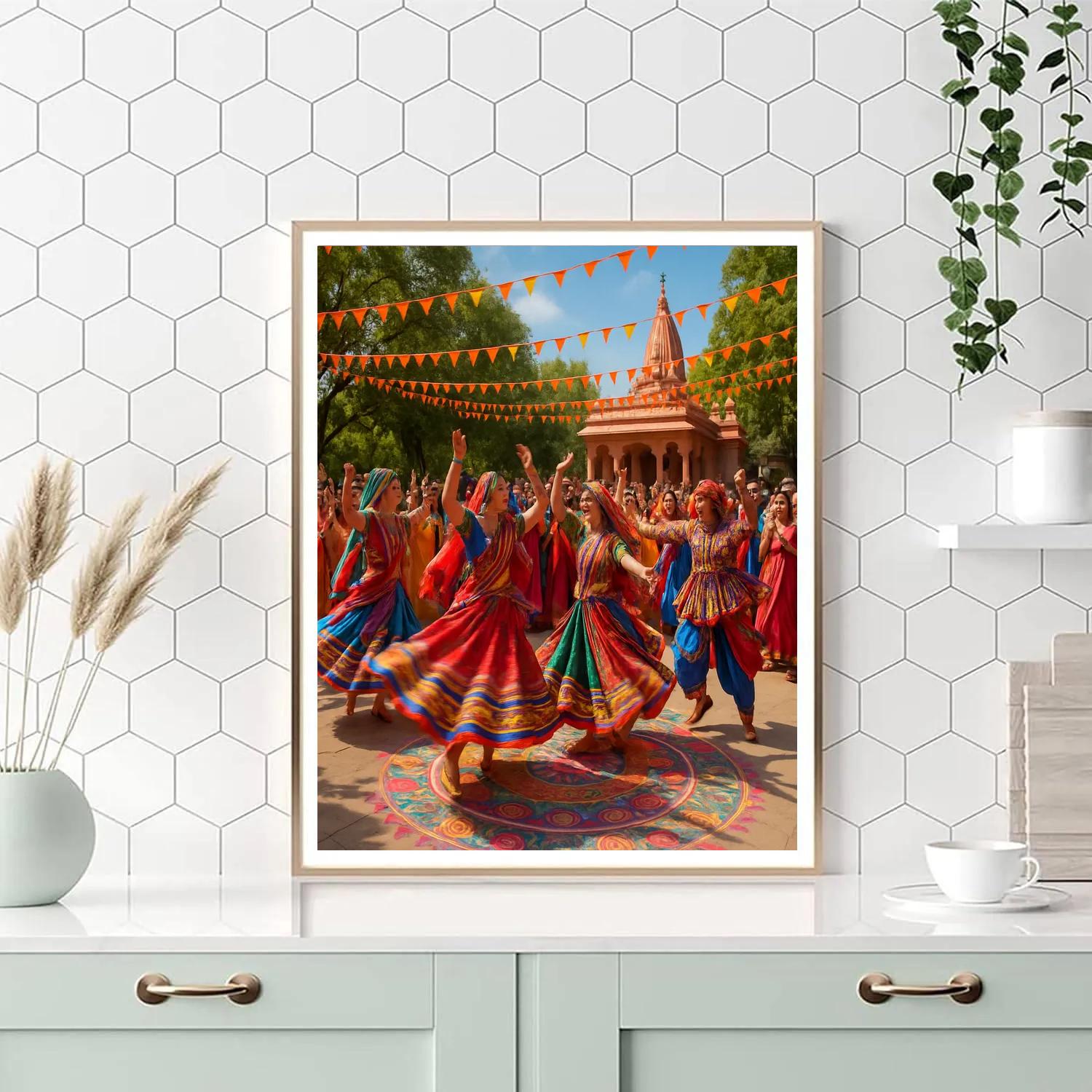 Navratri Dance Festival Painting by numbers kit