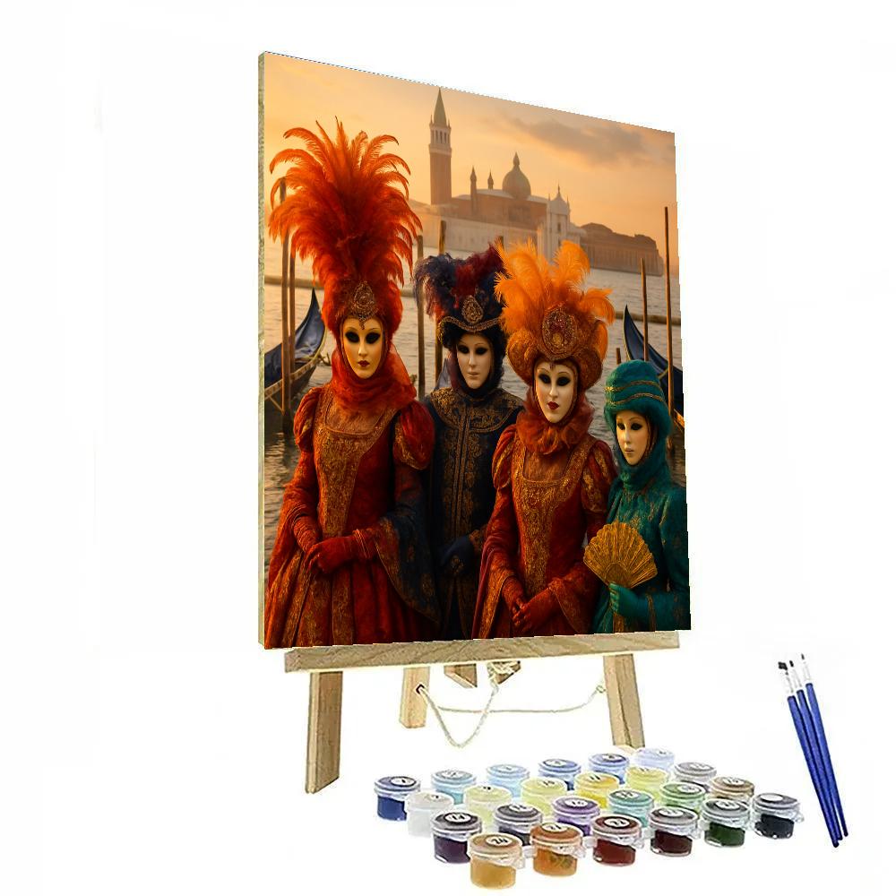 Carnival Of Venice Masks paint by color